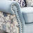 Simple Casual Blue Fabric Sofa