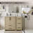 12" Bathroom Side Cabinet with Countertop, Pre-assembly