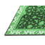Tapis oriental vert / vert foncé en laine / polyester tissé à la machine 6 pi x 9 pi Kalajah
