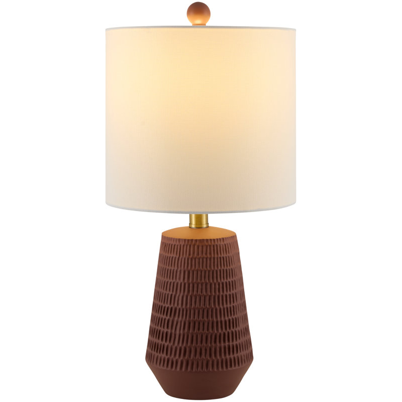 Ashyra Resin Table Lamp, Brick, White