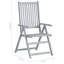 Fauteuil inclinable d'extérieur en bois massif VidaXL