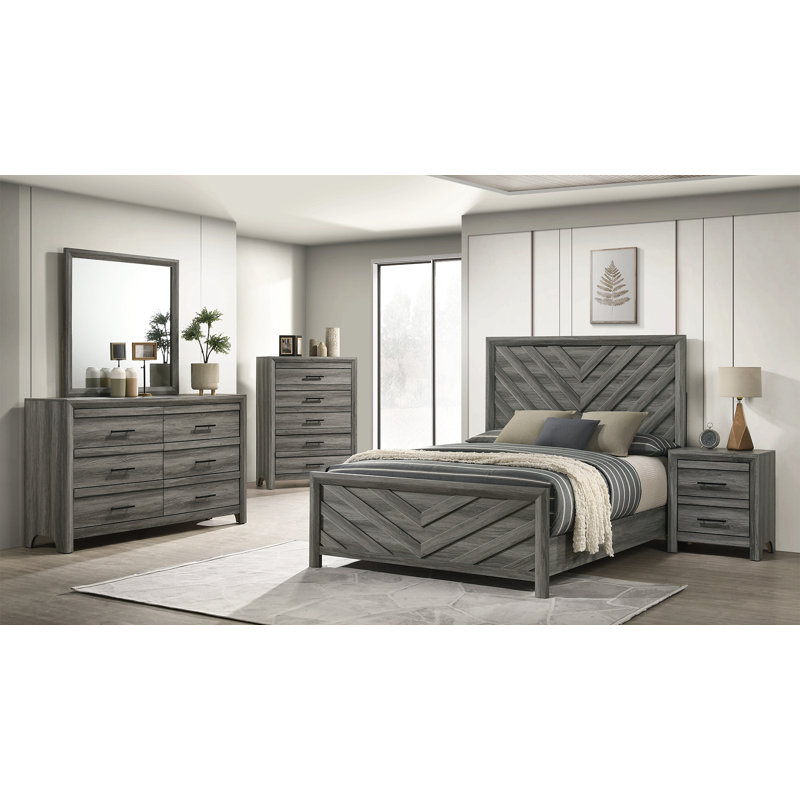 Miroir de style moderne en bois gris