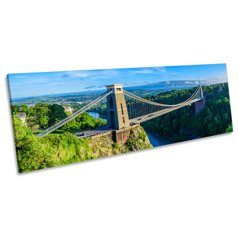 Bristol Suspension Bridge - Wrapped Canvas Panoramic Art Prints, 30.48cm H x 91.44cm W