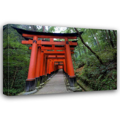 Flaherty, Dennis Gallery Wrapped Canvas Art: Japan, Kyoto, Fushimi, Inari, Taisha Torii Gates