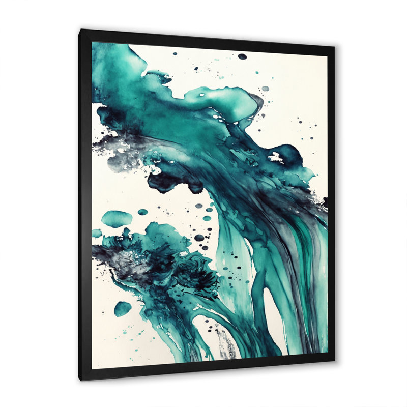 «Tropical Turquoise Joyfulness II», reproduction sur toile, Toile avec cadre photo noir, L 12 po x H 20 po