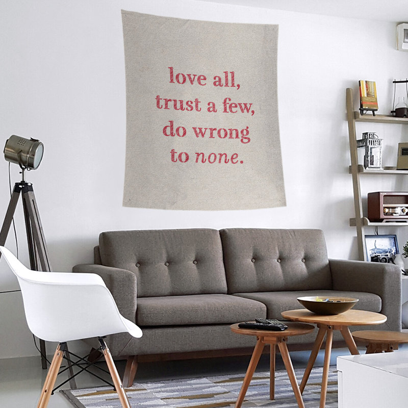 Tapisserie de polyester, pas de citation erronée, H 27,5 po x l 37,5 po, Blanc / rouge