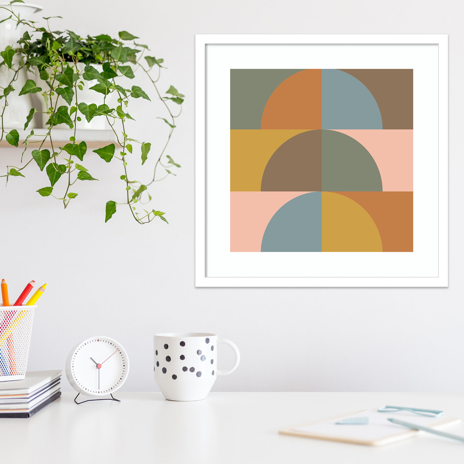 Autumn Vibes by Beth Vassalo, 19.38" H x 19.38" W x 0.875" D, Noir Black Framed