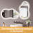 Irregular Aluminum Framed Anti-Fog 3-Colors Dimmable LED Light Wall Bathroom Vanity Mirror with Memory-64454620-64454565