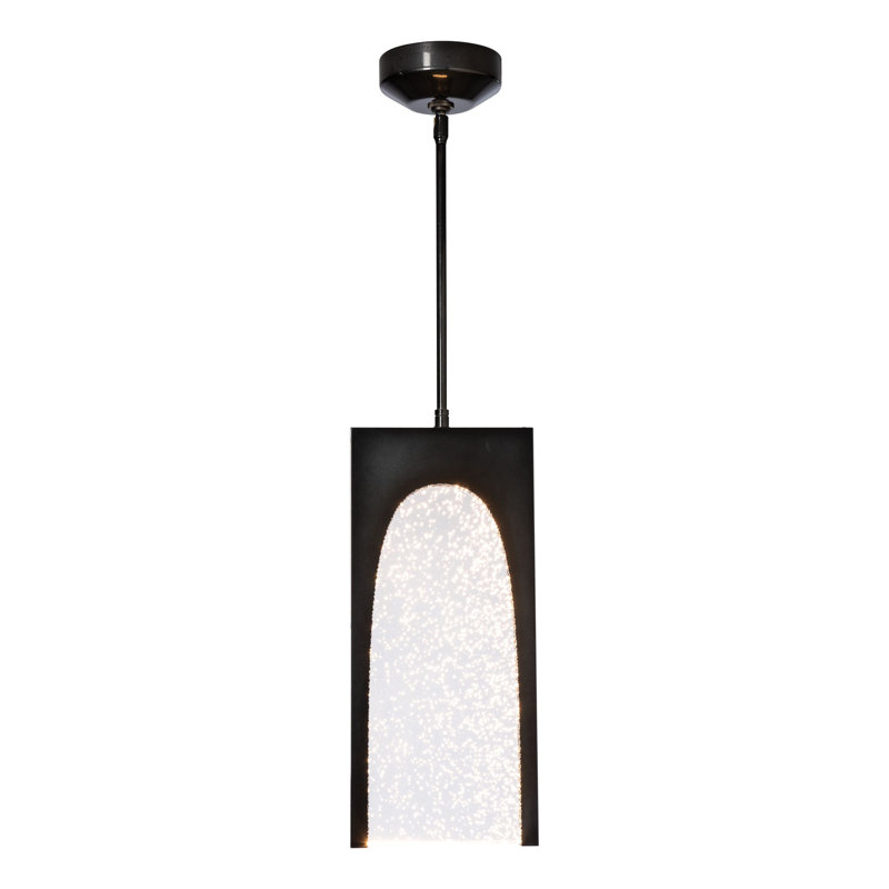 Cypress LED Single Rectangle Pendant, Ink