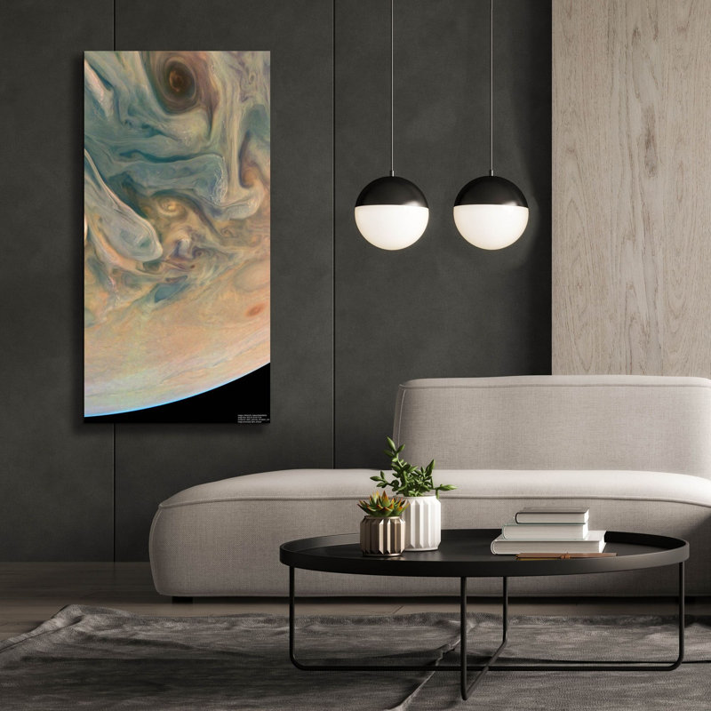 «Nasa's Juno Mission Reveal Jupiter's Complex Colors» par NASA, art mural sur toile, 30 po x 60 po