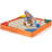 Gymax 35'' x 5'' Solid Wood Square Sandbox