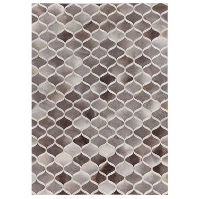 Natural Hide Cowhide Geometric Indoor Rug