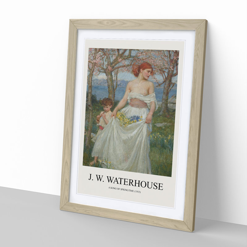 A Song of Springtime by John William Waterhouse - Picture Frame Painting, Oak Framed, 36cm H x 27cm W x 2cm D