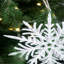 Cintre de 6,1 x 1,8 x 6,3 po en forme de flocon de neige, boules de Noël suspendues décoratives pour décorations de fêtes, ensemble de 6