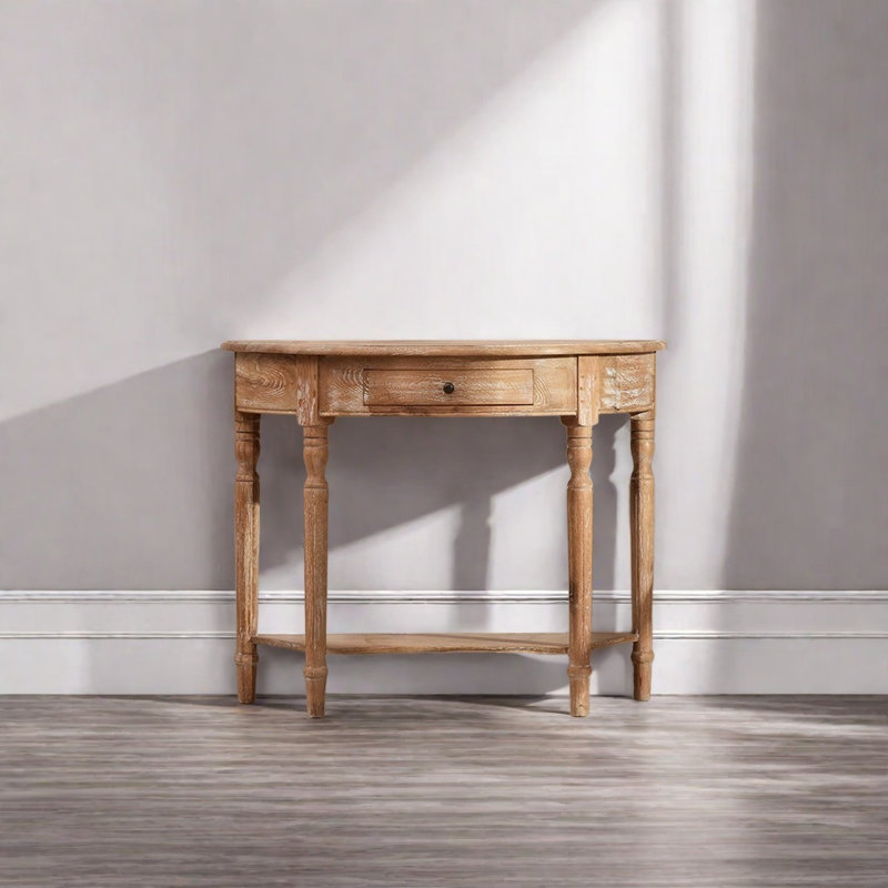 Console campagne rétro, Bois naturel