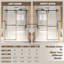 Porte de baignoire coulissante sans cadre 56-60 "x 66" avec verre trempé transparent-120138007