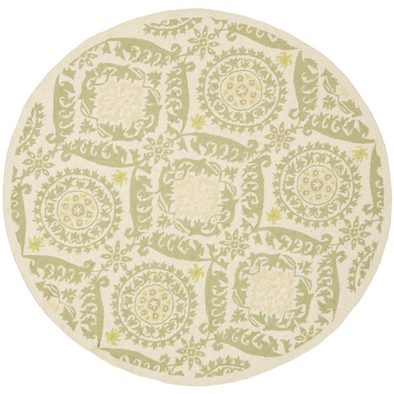 Hand Tufted Wool Rug, Round 5'6"