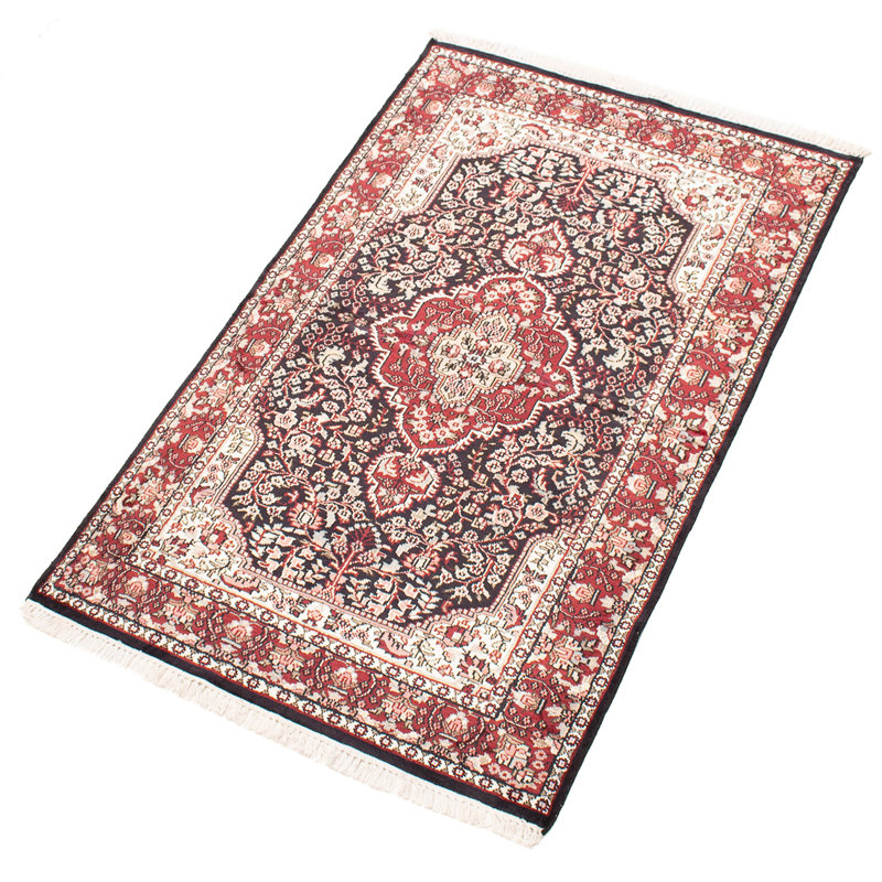 Tapis unique en laine noué à la main Tabriz des années 2010 de 4 pi x 6 pi 2 po bourgogne Dodds