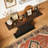 47''Double Semi-Circles 3d Hammer-Shaped Texture Base Wood Console Table