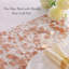 Chemin de table 2 pièces en or rose 11 po x 108 po à paillettes et à paillettes rose métallique