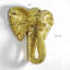 Décoration murale 30,75 "mosaïque argentée en forme de tête de diamant et d'éléphant, art moderne glam-132924048