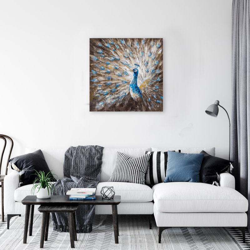 Toile tendue sur, H 30 po x l 30 po x P 2 po