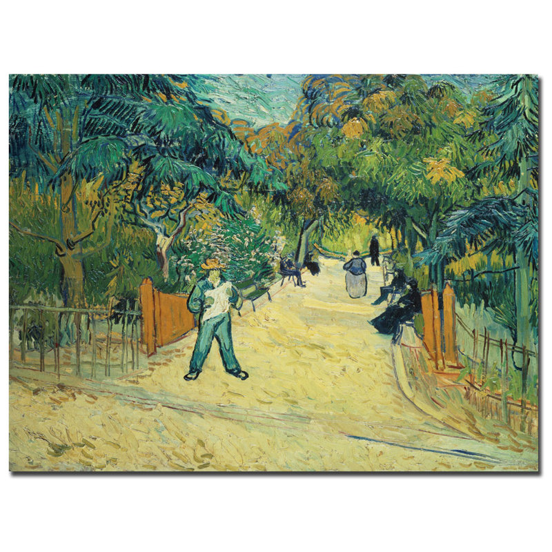 Vincent Van Gogh Public Gardens in Arles Framed Canvas Art