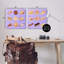 Ensemble de 2 pièces de pâtisseries variées sur fond mauve, design par Melissa Wang-266623574