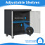 Armoire à outils roulante robuste avec portes verrouillables, rangement mobile pour garage avec tablette ajustable et roulettes-705688044