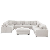 Chenille Modular 11-piece Large Corner Sectional