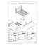 Ensemble de lit double 1pc Ensemble de lit capitonné en similicuir argenté capitonné