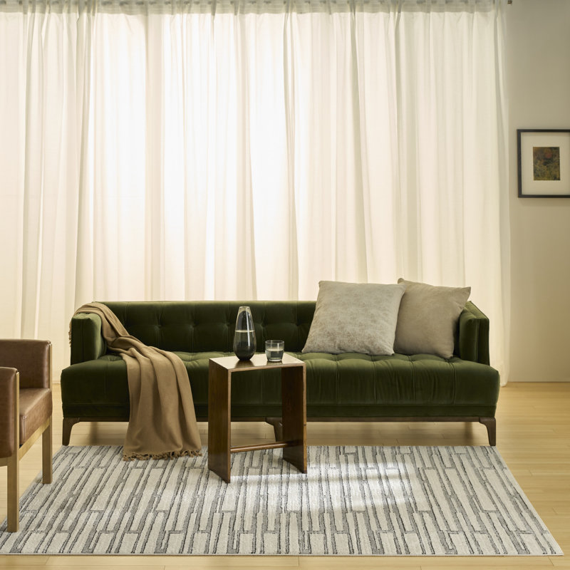 Faunsdale Ivory Grey Scandinavian Indoor Rug, Rectangle 4' x 6'