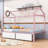 Atice Twin XL to King Size Platform Bed with 2 Drawers-464404609