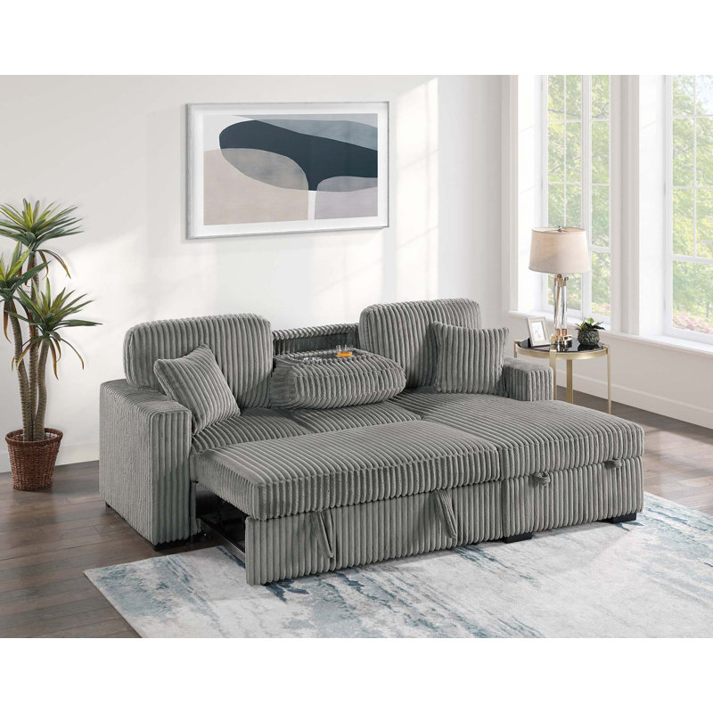 2-Piece Convertible Sectional, Smoke
