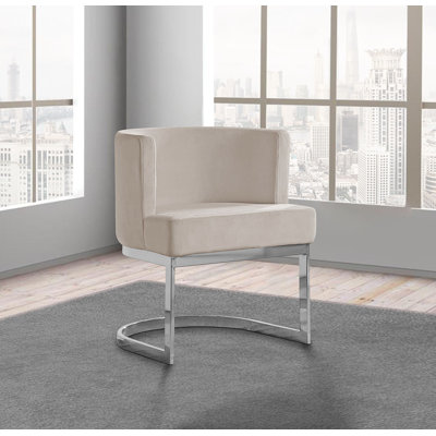 Dmitri 19'' H Velvet Upholstered Side Chair
