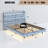 Floating Bed Frame With LED Light And Charging Station Upholstered Platform Bed Frame With Headboard And Hidden Storage Space, No Box Spring Needed-258164109