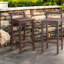 Tabourets de bar durables en bois d'acacia, conception moderne pour l'extérieur