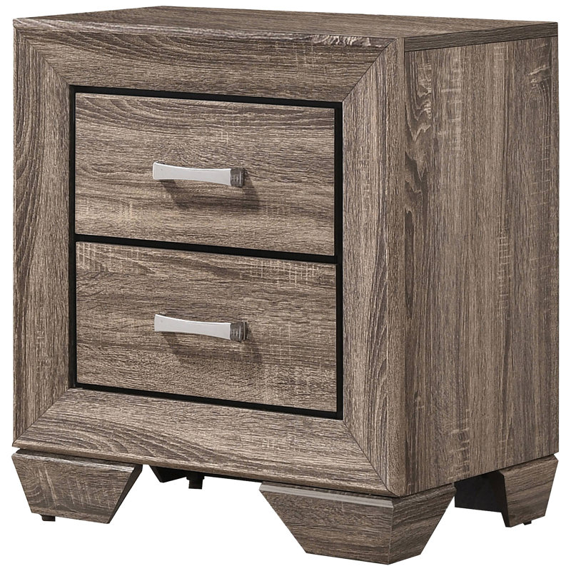Modern Minimalist Nightstand, Taupe