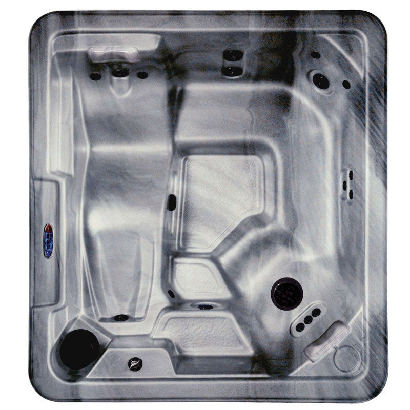 USA Spas Bahama 5-Person Acrylic Rectangular Plug And Play Hot Tub with Ozonator in Grey, Storm Cloud