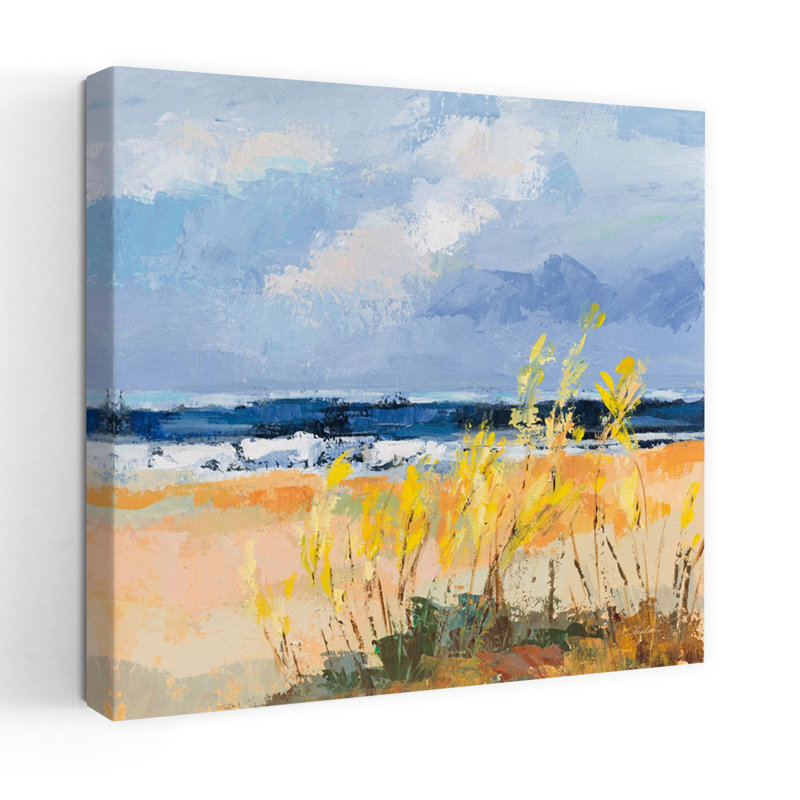 Bord de mer côtier I avec art bleu plage, H 24 po x l 24 po