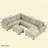Jessaca U Shaped Sectional Sofa Couch with Storage Ottoman-238190551