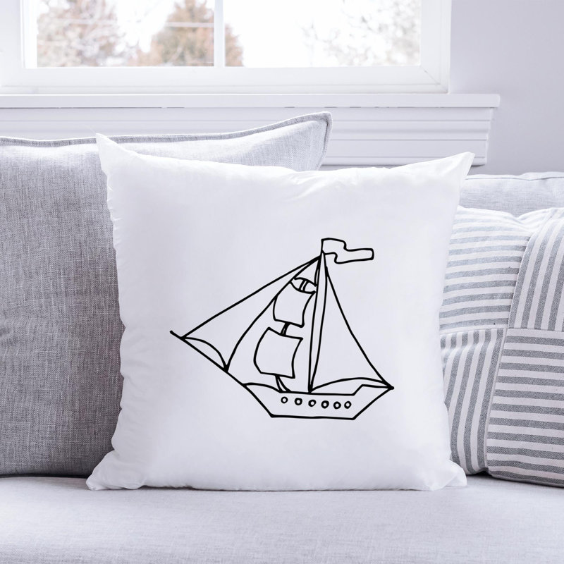 Nautical Sea Life_472 - Coussin décoratif inclus, H 18 po x l 18 po