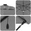 Roma Parasol with LED Strip Lights Aluminium and Polyester Garden Shade-515771276-515771277