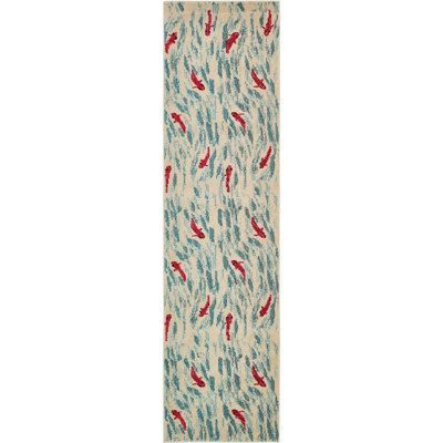 Washable Abstract Indoor Rug