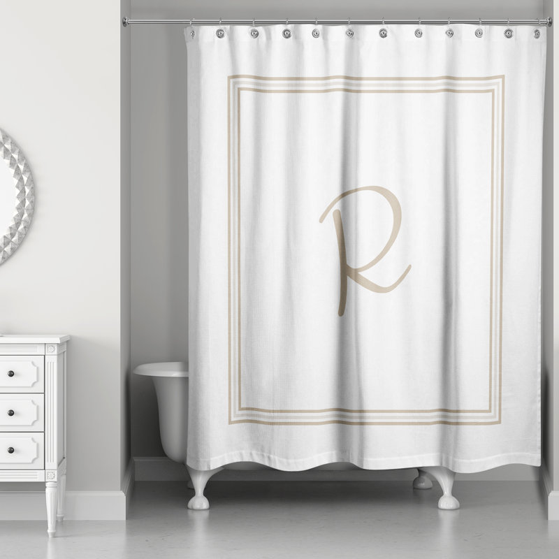 Rideau de douche simple , R, Beige