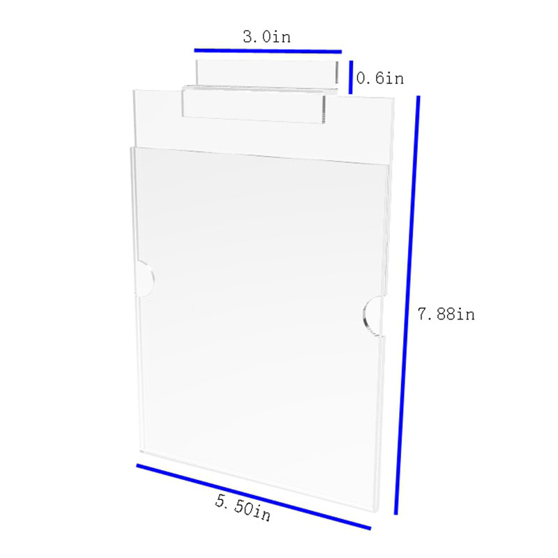 Bac en plastique à lattes, Blanc, H 7,8 po x l 5,5 po x P 1 po