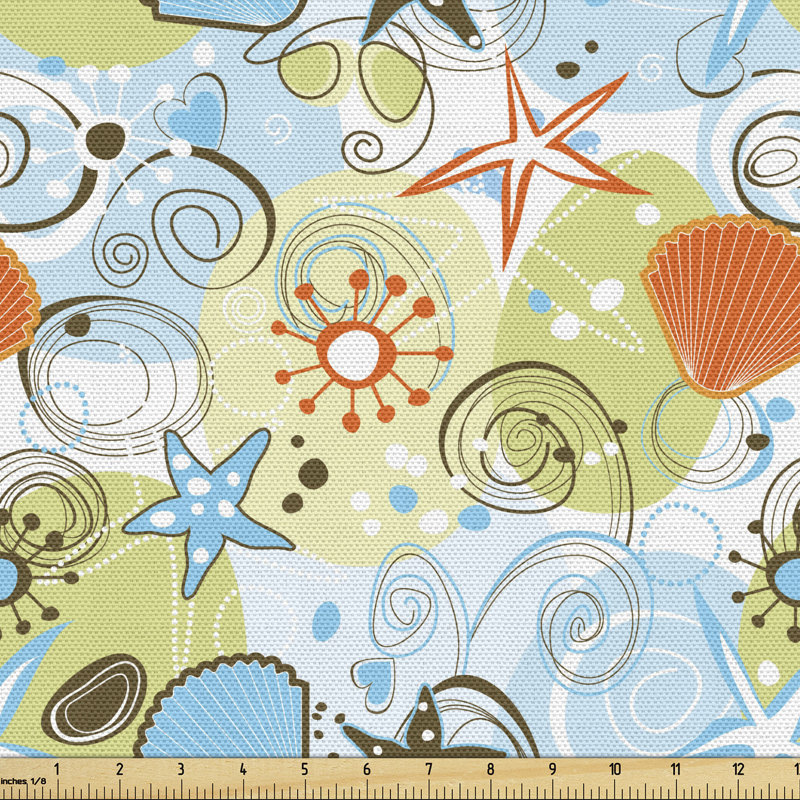 fab_50648_Ambesonne tissu de coquillages, l 36 po x L 360 po
