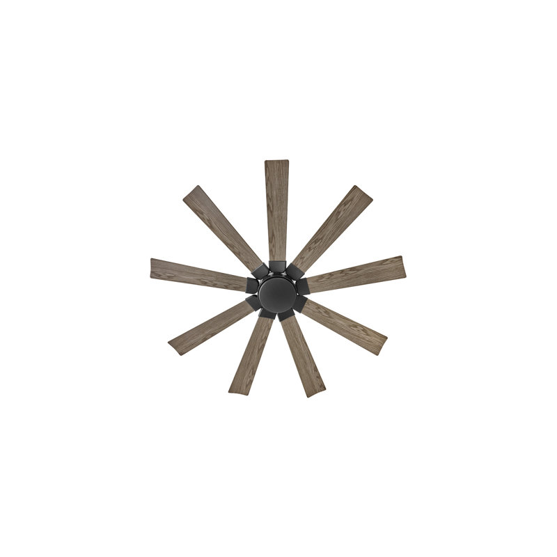 Ventilateur DEL 60 "Turbine, Noir mat