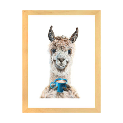 «Llama Latte» par Holly Surant - reproduction d'art