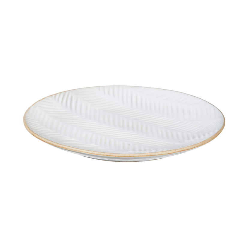 Ceramic Debossed 8" Dinner Plate